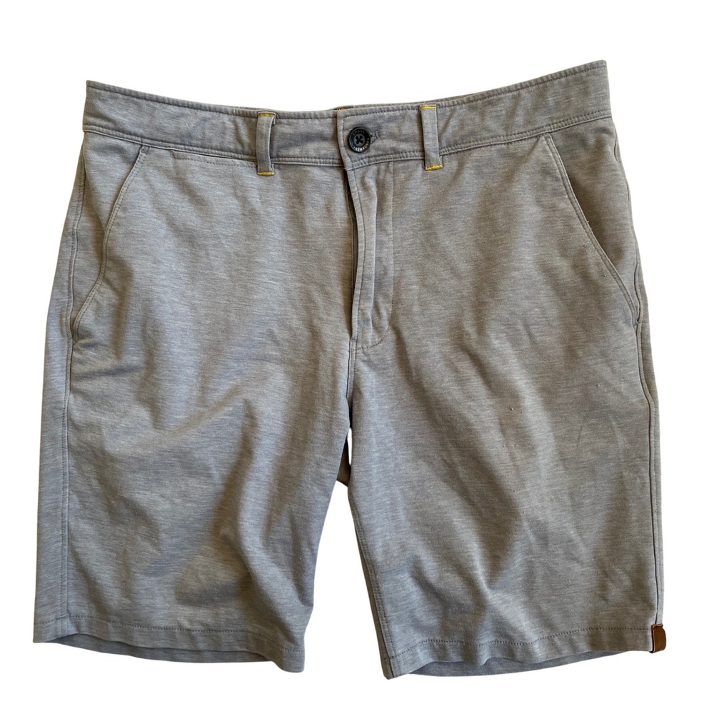 Fundamental Coast Los Angeles Mens Grey Stretch Casual Chino Shorts Size 32